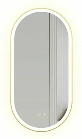 Oglinda cu iluminare Led Tutumi OVL 50x100 cm brush gold