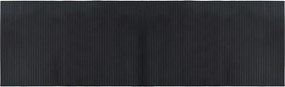 vidaXL Covor dreptunghiular, negru, 60x200 cm, bambus