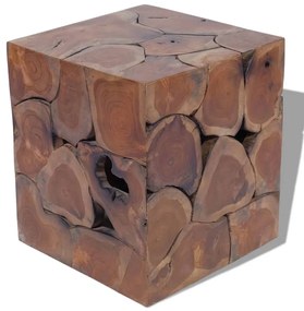 274356 vidaXL Taburete/Măsuță de cafea din lemn de tec masiv
