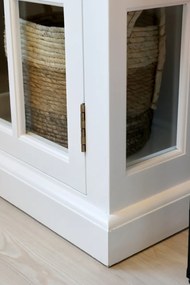 Bufet din lemn masiv, 4 usi si 4 sertare, aspect rustic, Marseille