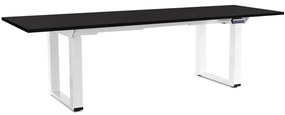 Masă înălțime reglabilă OfficeTech Strong 240 x 80 cm, picioare albe, negru