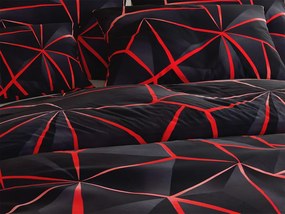 Lenjerie de pat din bumbac PENELOPE RED negru Dimensiune lenjerie de pat: 70 x 90 cm | 140 x 200 cm