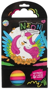 CARTE DE COLORAT CU CARIOCI NEON - PERIPETIILE UNICORNULUI - MOXY (150137)