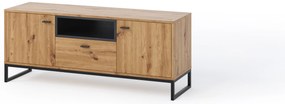 Masă TV Oliver RTV (Stejar artisan + Negru mat). 1051814