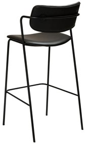 Scaun de bar din piele artificială DAN-FORM Denmark Zed, înălțime 107 cm, negru