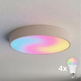 BRILAGI - Plafonieră LED RGBW reglabilă CLARE, 4x E27/12W/230V, Wi‑Fi, bej