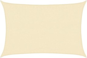 vidaXL Pânză parasolar, crem, 3,5x5 m, HDPE, 160 g/m²