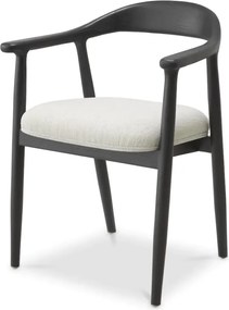 Scaun elegant design LUX Beale negru/ crem