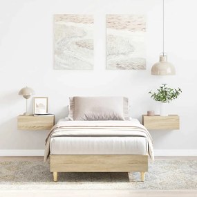 vidaXL Cadru de pat fără saltea Stejar Sonoma 100x200cm Lemn prelucrat