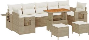 vidaXL Set de canapele pentru grădină 13 pcs Bej și crem poliratan