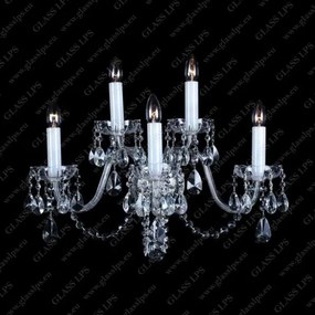 Aplica eleganta cu 5 brate cristal Bohemia N21 918/05/1-A