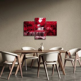 Tablou - Cascade indoneziene în roșu (90x60 cm)