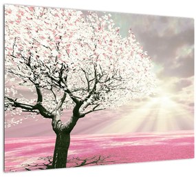 Tablou copacului roz (70x50 cm), în 40 de alte dimensiuni noi