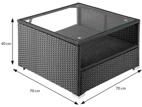 Deuba Set de ratan de grădină Agen II