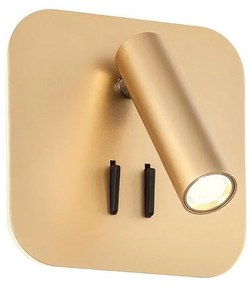 Redo QUDA 01-2977 - Aplica de perete LED/6W/230V + LED/3W CRI 90 USB, auriu