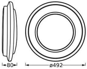Osram - Plafonieră LED ORBIS BERLIN LED/36W/230V Ø 49,2 cm argintie