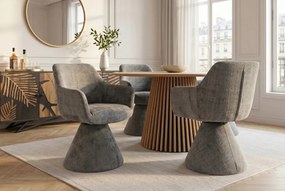Scaun pivotant AMBIENTO tesatura Chenille gri