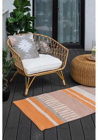 Covor reversibil pentru exterior din plastic reciclat Green Decore Bella, 120 x 180 cm, bej-portocaliu