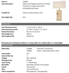 Veioza, Lampa de masa decorativa design LUX Sebago