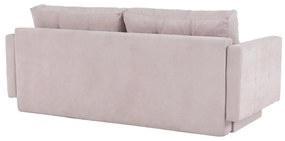 Canapea extensibilă, roz antic textil Queens, AURELIA
