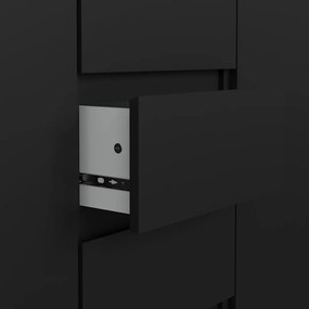 Comodă Simplicity 121 x 50 x 91 cm, negru mat