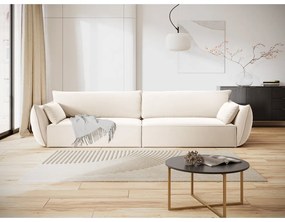 Canapea bej cu tapițerie din catifea 248 cm Vanda – Mazzini Sofas