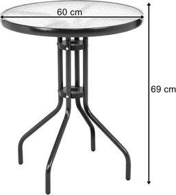 Set de gradina TREGO ISLAND - 2 scaune si masa rotunda ø 60 cm, verde