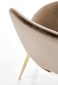 Scaun tapitat K460 – Bej/Gold