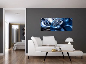Tablou cu abstracție - cercuri (120x50 cm)
