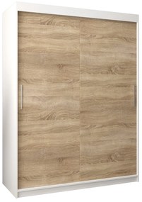 Dulap de haine 150 cm Toki (alb mat + stejar sonoma). 1064820