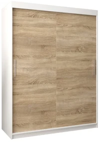 Dulap de haine 150 cm Toki (alb mat + stejar sonoma). 1064820