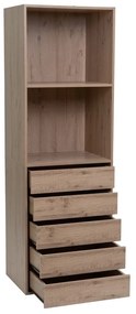 Dulap modular în culoare naturală deschis cu aspect de lemn de stejar 60x180x45 cm Modular – Casa Selección