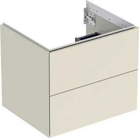 Dulap baza suspendat Geberit One gri nisip lucios 60 cm cu 2 sertare