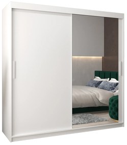 Dulap de haine 200 cm Toki 2 (alb mat + alb mat). 1065013