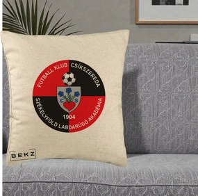 Perna Personalizata FK Csikszereda 1904 Fotbal, 40x40 cm, Bej, Husa Detasabila, Perna Inclusa, BEKZ®