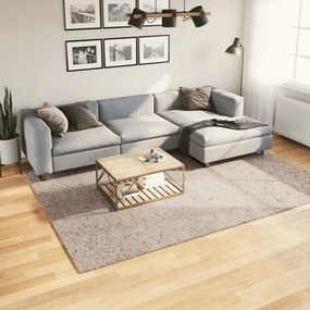 vidaXL Covor pufos &quot;PAMPLONA&quot; cu fire înalte, bej modern, 200x280 cm