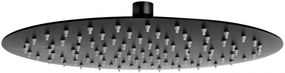 FDesign Inula cap de duș 30x30 cm rotund negru FD8-500-22