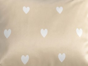 Set lenjerie de pat din polibumbac HEARTILO POLY bej + fata de perna 50 x 70 cm GRATUIT