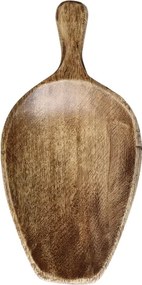 Platou de servire din lemn masiv de mango, design natural, 2x20x10 cm, „Tours"