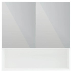 Corp Baie Tejo, Suspendat, 2 Usi, Alb, cu oglinzi, 70 x 17 x 70 cm