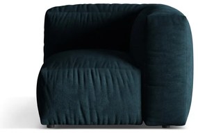 Modul pentru canapea modulară albastru închis cu tapițerie din catifea (cu colț variabil) Martina – Micadoni