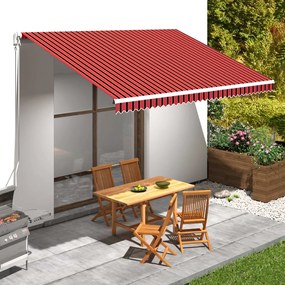 vidaXL Pânză de copertină, portocaliu și maro, 450 x 300 cm