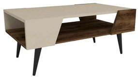 Măsuță de cafea Aren Beige and Light Walnut