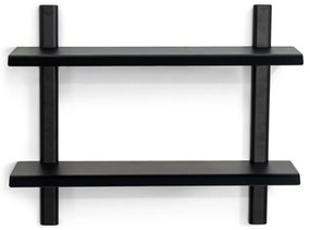 Raft negru etajat din metal 60 cm Hola – Spinder Design