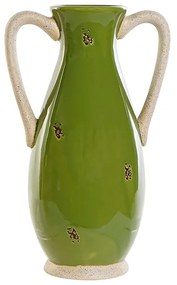 Vaza Toulouse din ceramica, verde antichizat, 16.5x27 cm