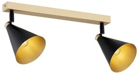 Spot LUCINDA 2xE14/7W/230V negru/auriu Argon 7147