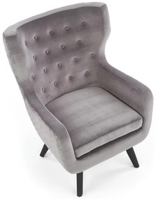 Fotoliu tapitat Marvel Velvet gri – H103 cm