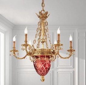 Candelabru LUX realizat manual cu cristale Scholer Edgard, 90cm