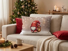 Husa de perna 3D din microfibra SANTA GNOME 50x70 cm, rosu