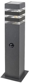 Stalp mic cu senzor de miscare pentru iluminat exterior design modern IP44 Ankara antracit